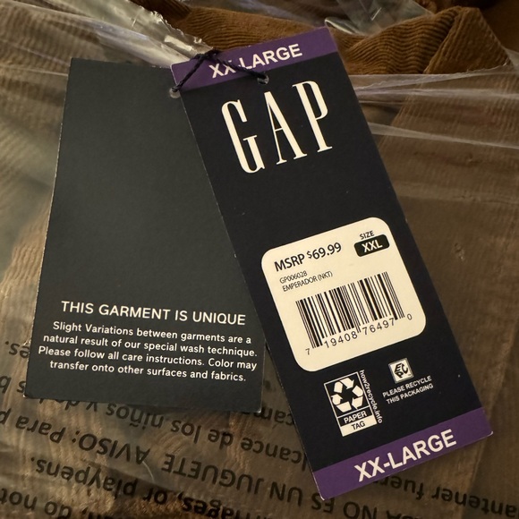 GAP CORDUROY CROPPED LONG SLEEVE JACKET - Picture 5 of 5